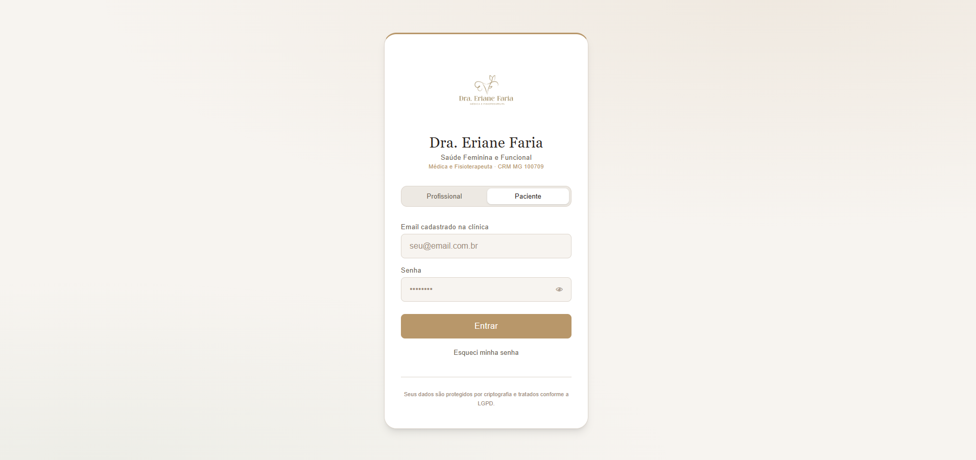 Acesso seguro — Login personalizado